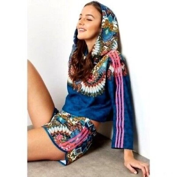 Adidas x Farm Rio Borbomix Cropped Hoodie Women's size XS - Picture 4 of 13